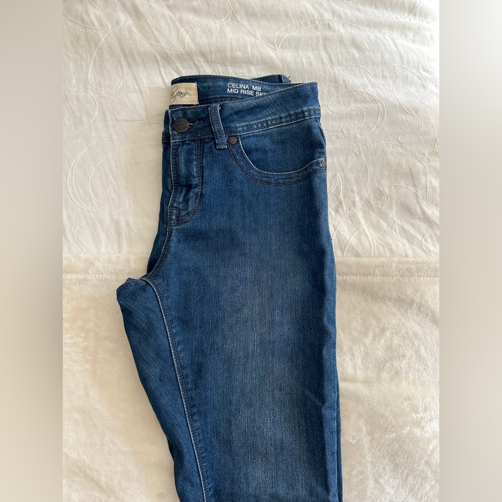 Skinny jeans in dark blue with wash